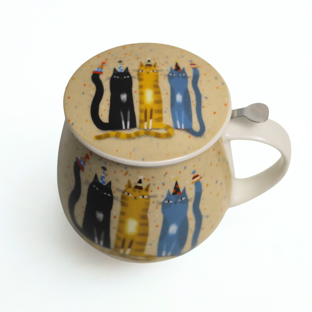 Taza party, porcelana 0,40 l. filtro y tapa