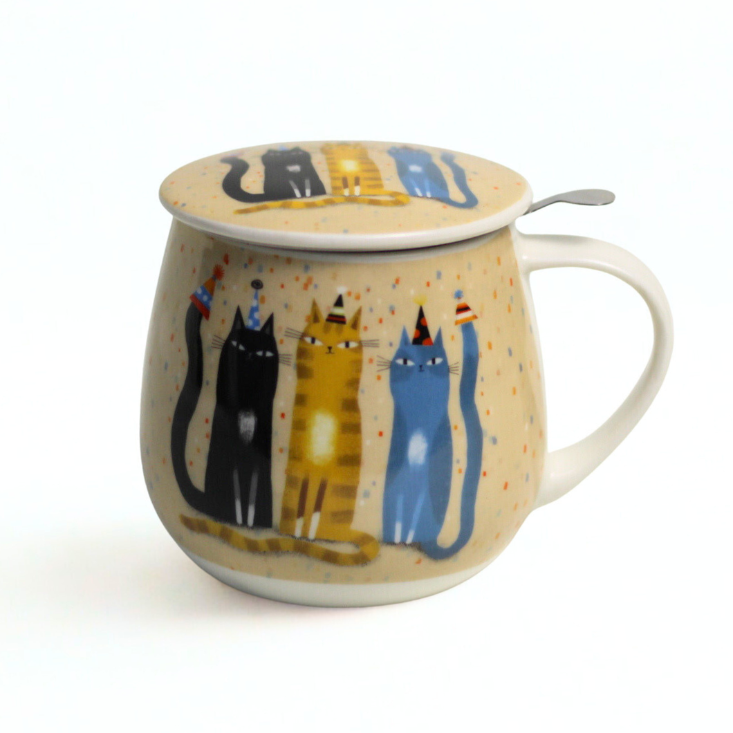 Taza party, porcelana 0,40 l. filtro y tapa