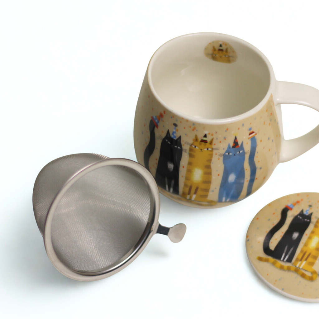 Taza party, porcelana 0,40 l. filtro y tapa