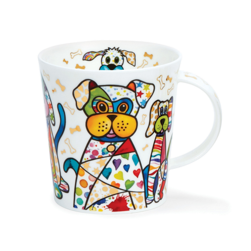 Taza de Porcelana Fina 320 ml – Colorido de Perros