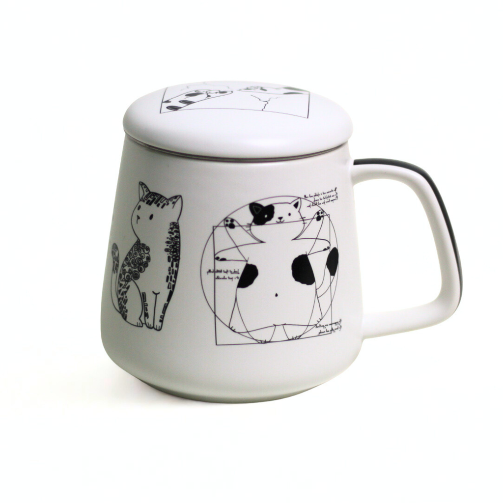 Taza artist, porcelana 0,40 l. filtro y tapa