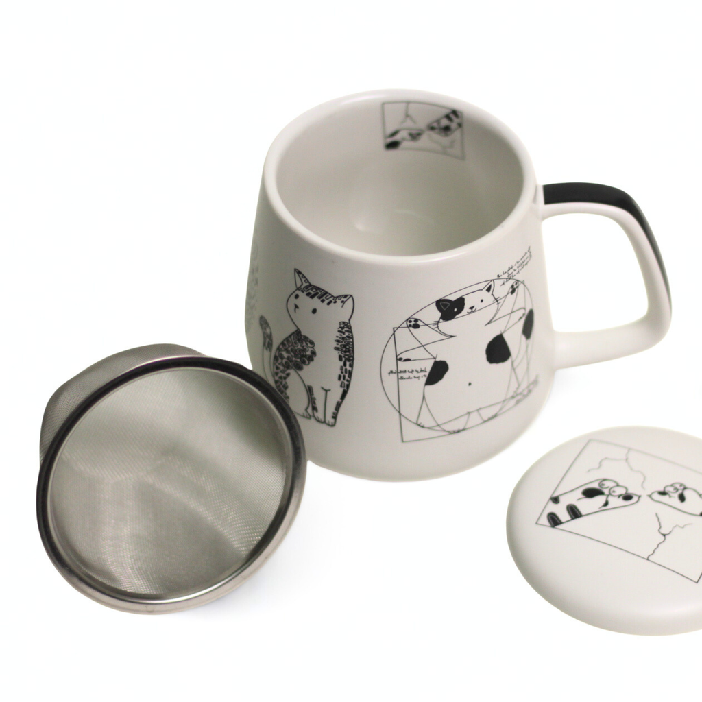 Taza artist, porcelana 0,40 l. filtro y tapa