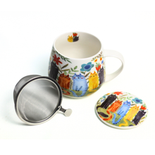 Cargar imagen en el visor de la galería, Taza felines, porcelana 0,40 l. filtro y tapa
