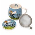 Taza Bicicleta, porcelana 0,40 l. filtro y tapa