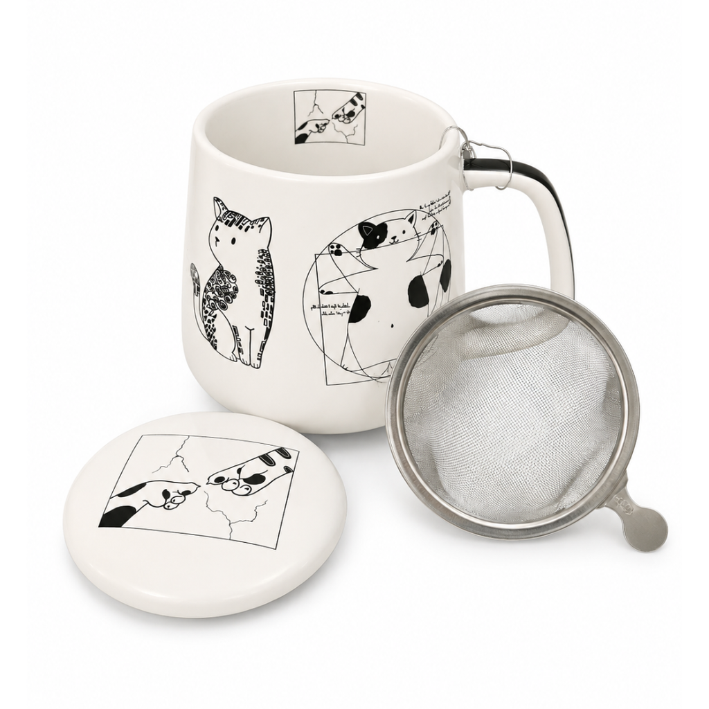 Taza artist, porcelana 0,40 l. filtro y tapa
