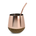 Set Eliene, calabaza acero inox 0,45 l. + bombilla