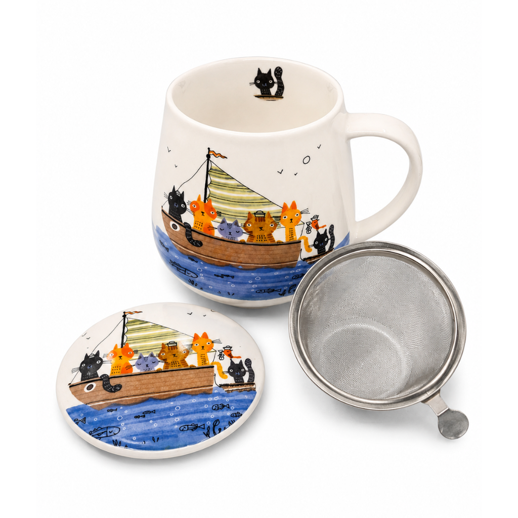 Taza crew, porcelana 0,40 l. filtro y tapa