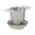 Filtro filigrana acero inox. con plato 5,5 cm.