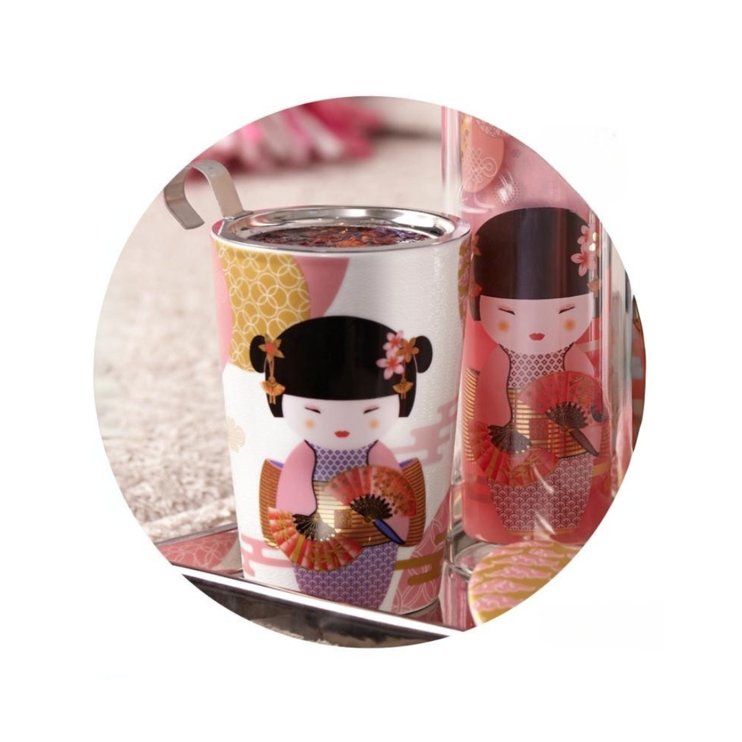 Taza de Porcelana Geisha Rosa