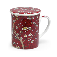 Cargar imagen en el visor de la galería, Taza flor, porcelana 300 ml. filtro y tapa
