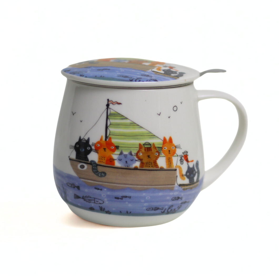 Taza crew, porcelana 0,40 l. filtro y tapa