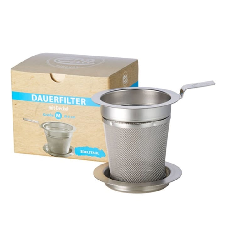 FILTRO DE ACERO INOX. CON PLATO 6CM